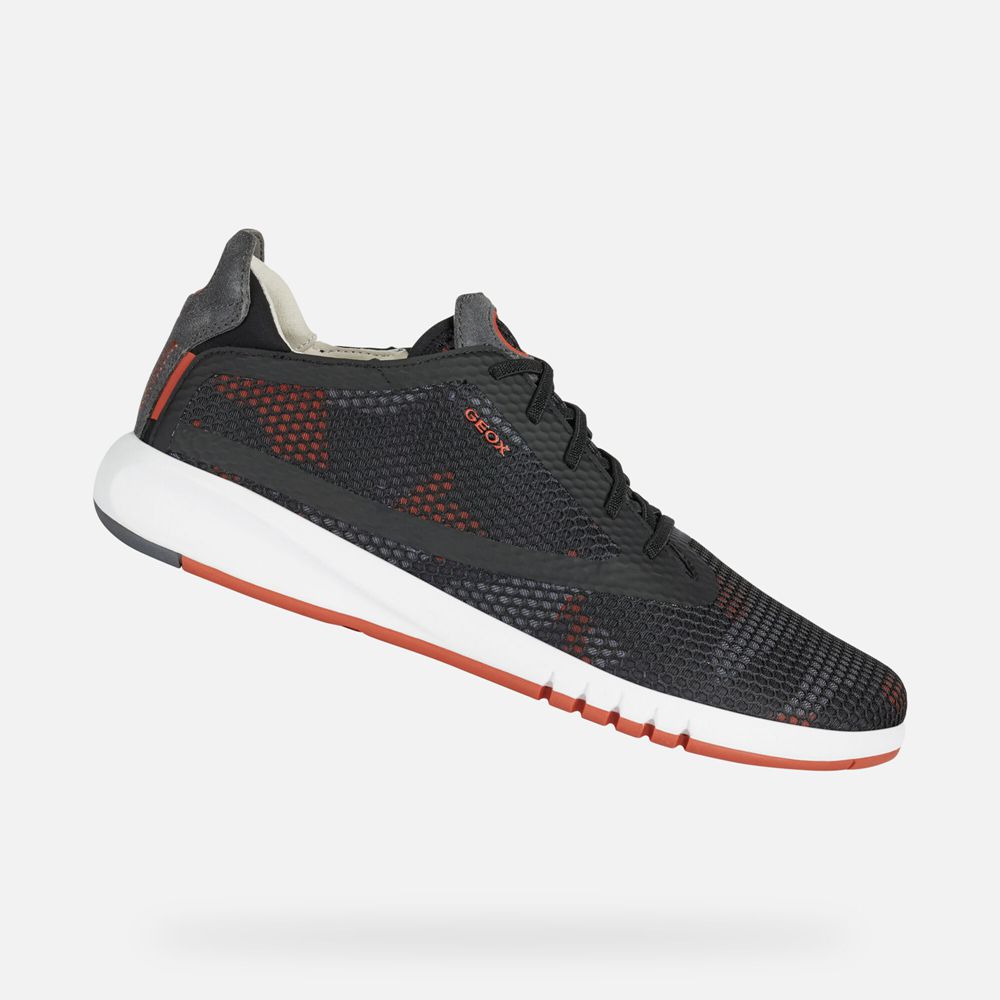 Geox Erkek Spor Ayakkabı Lacivert/Kırmızı - Aerantis - QEU-769384